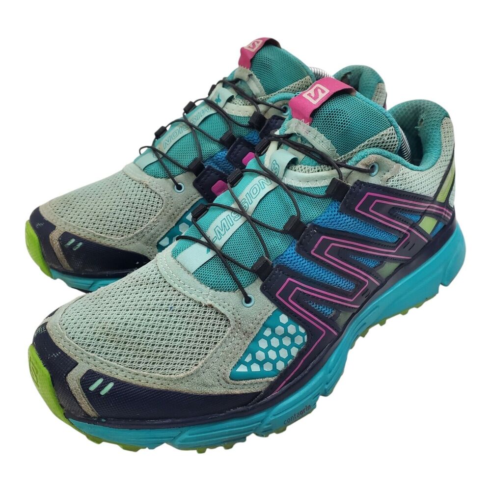 SALOMON Shoes X-MISSION 3 Women Size 10 Multicolor Outdoor Hiking Trail 393440